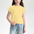 thumbnail image 4 of Amidoa Girls Short Sleeve Graphic Cute Cotton T-Shirts Kids Summer Tops Casual Soft Crewneck Tees Hot Pink Size 4T, 4 of 6