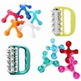 thumbnail image 1 of Handheld Manual Massage Roller with Iron Columns - Mini 5-Row Plastic Design for Soothing Muscle Relief, Blood Circulation Promotion & On-the-Go Wellness; Lightweight, Durable & Easy to Store (Yellow), 1 of 5