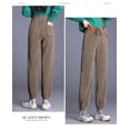 thumbnail image 2 of Pantalones gruesos de terciopelo de chenilla para mujer, pantalones harén casuales de piernas cálidas para otoño e invierno para mujer, 2 of 2