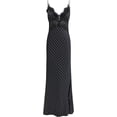 thumbnail image 1 of Women's Long Dress — High Waist, Sleeveless, Fitted, V-Neck Patchwork Design — Party, Date Night, Vacation, 1 of 7