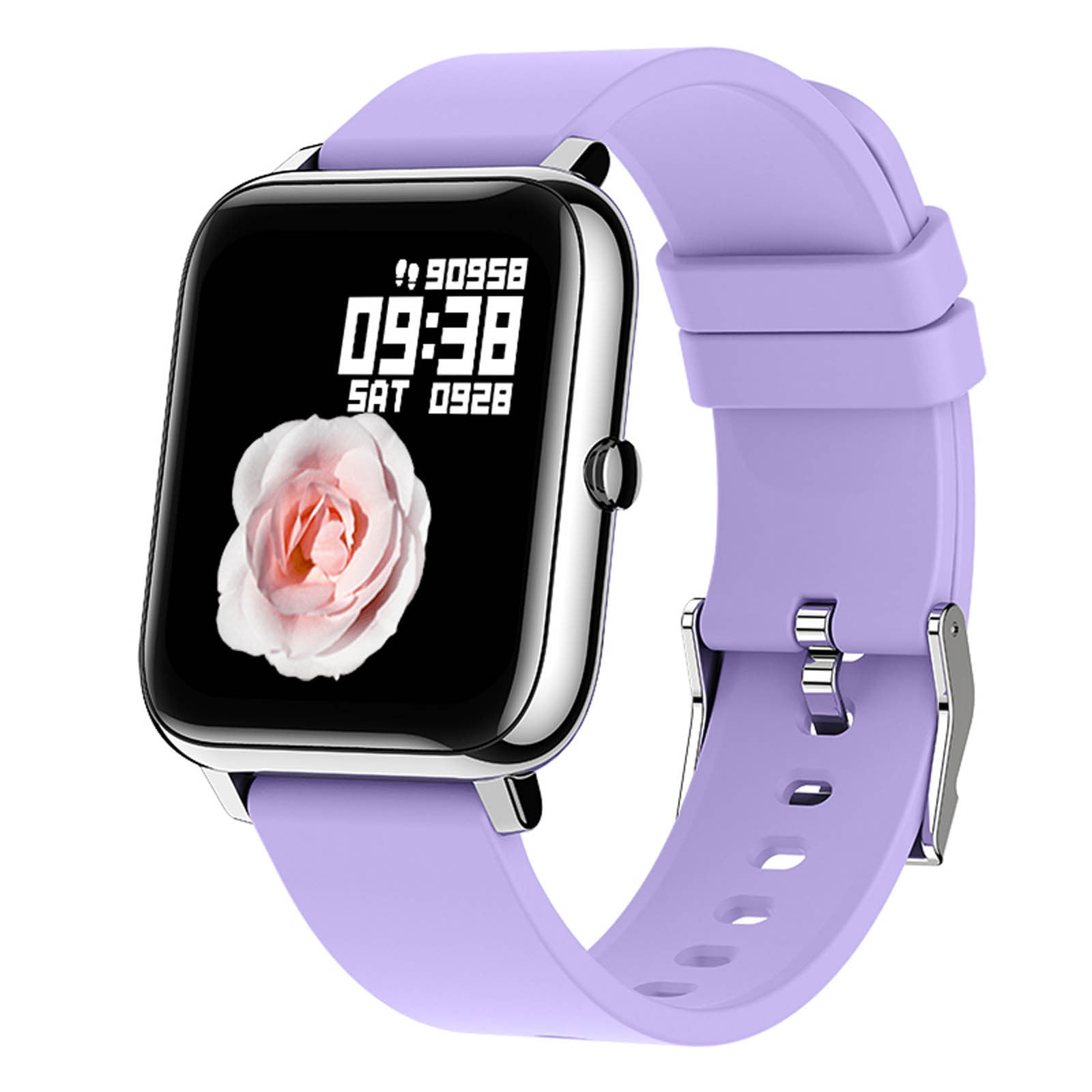 Rainbuvvy P22 Smart Watch 1.69 Inch Screen Men Lady Smartwatch Bluetooth  Music Heart Rate Monitor Wearable