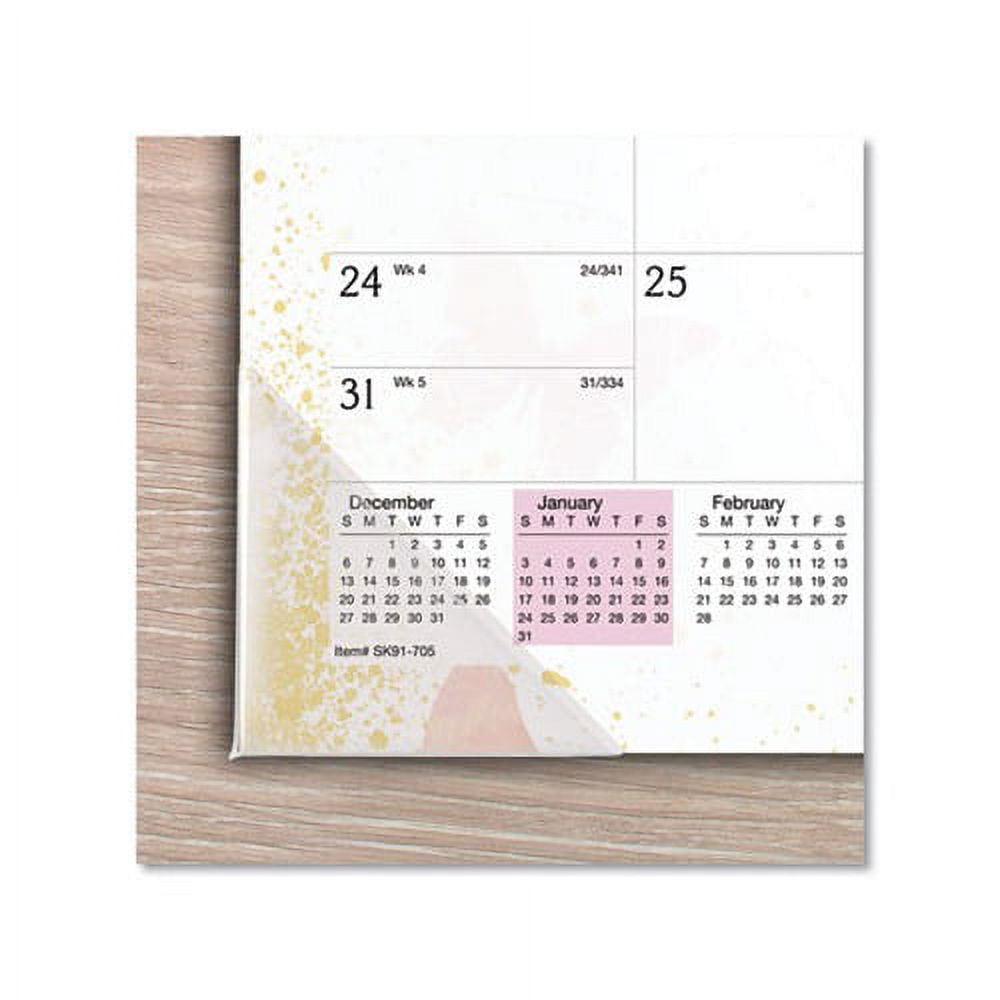 Watercolors Recycled Monthly Desk Pad Calendar 17.75 x 11, 2022