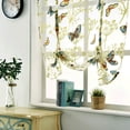 thumbnail image 4 of 1 Pièce Rideaux Romains Papillon Imprimer Voile Rideaux à Volants Rideau Transparent, Vert,100cmx120cm, 4 of 5