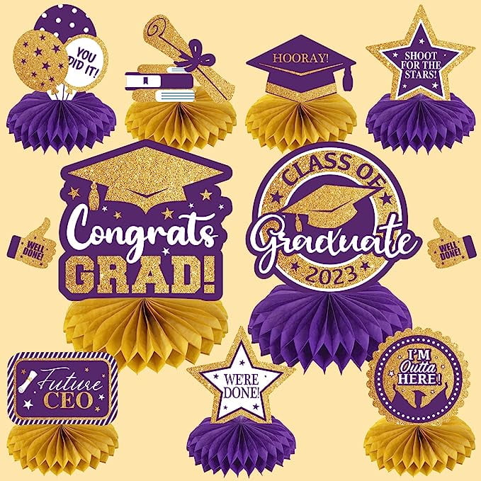 9 Pieces Class of 2023 Graduation Table Decorations 2023 Congrats