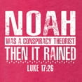 thumbnail image 5 of Wild Bobby Noah Was A Conspiracy Theorist Inspirational/Christian Women Tri-Blend Racerback Tank Top, Shocking Pink, Large, 5 of 5