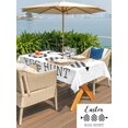 thumbnail image 6 of 60x84 Inch Outdoor Tablecloth with Umbrella Hole Zipper Rectangle Black White Easter Rectangular Tablecloths Outside Waterproof Modern Abstract Art Eggs Patio Table Cloth Cover for Picnic Party, 6 of 8