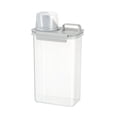 thumbnail image 2 of Contenedor de almacenamiento de alimentos secos, organizador de almacenamiento apilable de despensa, contenedor de almacenamiento transparente para cubierta gris Macarena Recipiente hermético, 2 of 8