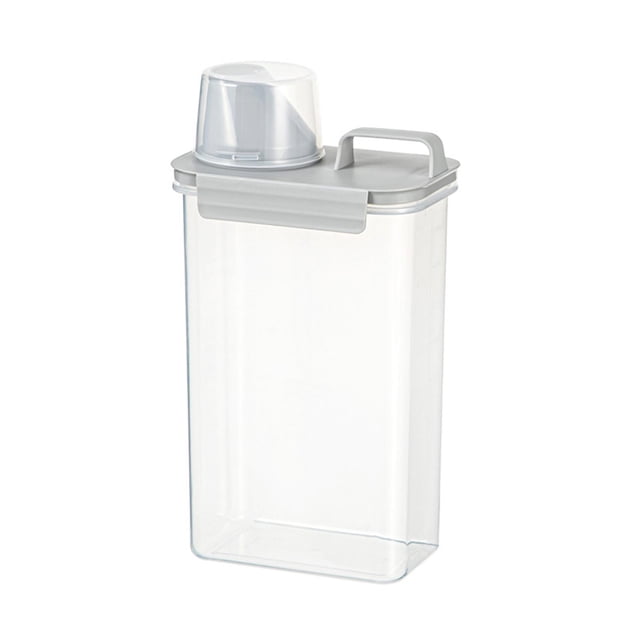 Transparent Fresh Keeping Storage Container Leakproof Canister Home Storage Jars gray cover