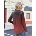 thumbnail image 6 of Zeagoo Womens Tops Dressy Casual Beach Vacation Clothes for Women Business Casual Long Shirts V Neck Tee Shirt Ladies Top and Blouses Ethnic Style, 6 of 7