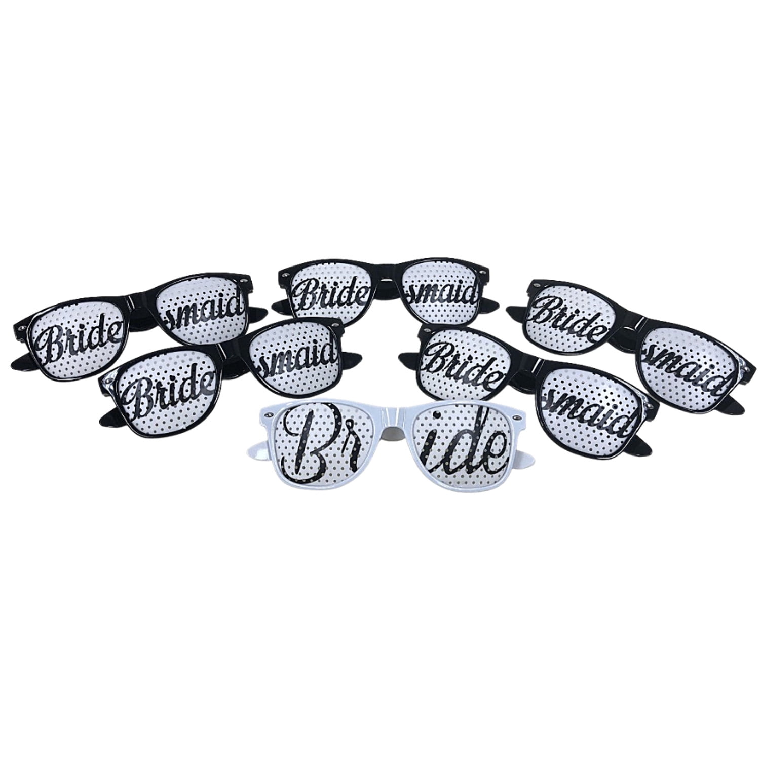 Bride, Groom, Maid of Honor and Best Man Wedding Party 
