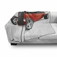 thumbnail image 3 of Cars Soft Flannel Fleece Throw Blanket, Nostalgia Red Hot Rod American Culture Retro Revival Classics Collector's Car, Cozy Plush for Indoor and Outdoor Use, 60" x 80", Red Black White, by Ambesonne, 3 of 6