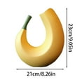 thumbnail image 3 of Banana Flower Vase - Resin Vase for Fresh/Dried Flowers, Unique Fruit-Shaped Home Decor for Living Room, Bedroom, Office - Creative Tabletop Centerpiece Gift, 3 of 6