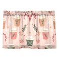 thumbnail image 7 of Yayeee Kitchen Curtains Light Filtering 27"x36" Rod Pocket Short Cafe Window Panel, Hand Drawn Cups, 7 of 7