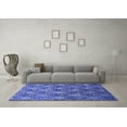 thumbnail image 3 of Ahgly Company Indoor Round Oriental Blue Industrial Area Rugs, 5' Round, 3 of 4