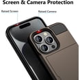 thumbnail image 5 of for iPhone 15 Pro Case with Card Holder, Dual Layer Shockproof Wallet Phone Case, Hidden Card Slot Sliding Protective Hard Shell Back Cover Slim Case for iPhone 15 Pro, 6.1'' Gun Metal, 5 of 14