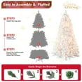 thumbnail image 5 of Bringstar 4.5FT Prelit White Artificial Christmas Tree with 150 Warm White Lights,White PVC Xmas Tree with 455 Tips, Metal Stand, 5 of 12
