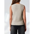 thumbnail image 5 of Women's V Neck Button Up Sleeveless Vest Sweater Knitted Casual Cardigan with Pockets, 5 of 6