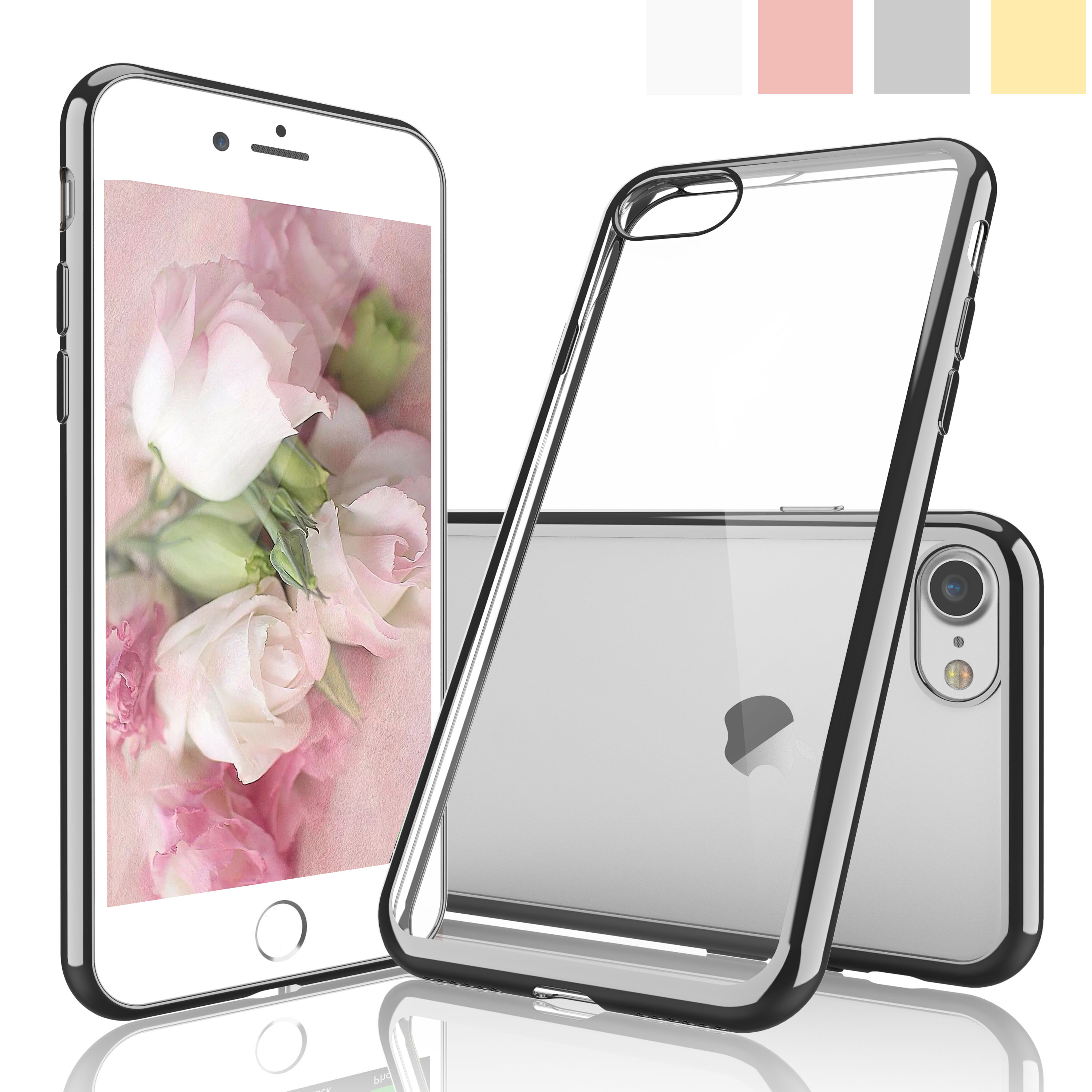 iPhone 7 Case,Clear Soft Case For iPhone 7,[Gray] Shock Absorbing Ultra