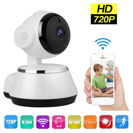 TSV 720P HD Wifi Security Camera Indoor Night Vision Wireless Pan&Tilt IP Camera Home Surveillance System, Phone App (Best Front Door Ip Camera)