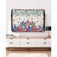 thumbnail image 5 of Independence Day Outdoor TV Cover 70 to 75 Inch Weatherproof, Eucalyptus Leaves Pentagram Retro Beige 600D Oxford TV Covers with Waterproof Zipper, Outside Flat TV Screen Protector 68"Wx42"Hx4.5"D, 5 of 7