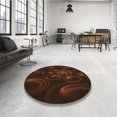 thumbnail image 4 of Ahgly Company Machine Washable Indoor Square Transitional Saddle Brown Area Rugs, 8' Square, 4 of 7