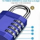 thumbnail image 2 of Lock for Gym Locker, 4 Digit Combination Lock for Gym, Employee, School, Fence, Gate, Hasp Cabinet, Set Your Own Keyless (2 Pack, Blue), 2 of 4