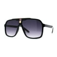 thumbnail image 1 of Mens Racer Mobster Fashion Oversize Sunglasses Black Smoke, 1 of 4