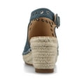 thumbnail image 3 of Journee Womens Crisie Ankle Strap Espadrille Wedge Sandals, 3 of 9