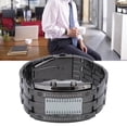thumbnail image 4 of Business Watch, Accurate Alloy Binary Time Mode Display Men's Wrist Watch Exquisite  For Daily Wear Men's Silver Black, 4 of 8