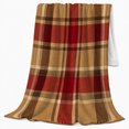 thumbnail image 2 of Autumn Harvest Plaid Living Room Accent Rustic Farmhouse, Warm Flannel Blanket for Ranch House and Living Room, Festive autumn celebration Scene, Art Lovers autumn celebration Gift, 2 of 9