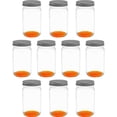 thumbnail image 1 of Small Mason Jars with Lids Set 8 oz. Set of 10, Bulk Pack - Glass Jars for Overnight Oats, Candies, Fruits, Pickles, Spices, Beverages - Orange, 1 of 5