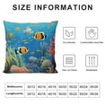 thumbnail image 5 of Nawypu  Ocean Pillow Case by Colorful Fishes Seaworld Square Cushion Cover Standard Pillowcase for Men Women Home Decorative Sofa Armchair Bedroom Livingroom, 5 of 5