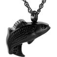 thumbnail image 2 of Urn Cremation Jewelry Fish Urn Necklaces for Ashes for Men Women Keepsake Memorial Human Pet Ashes Pendant, 2 of 5