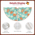 thumbnail image 3 of Bingfone Christmas Tree Skirt Mat Christmas Decoration Interior 36" -Cute Sloth on Floral Tree, 3 of 6