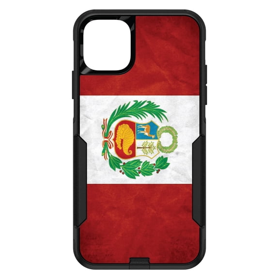DistinctInk Custom SKIN / DECAL compatible with OtterBox Commuter for iPhone 11 (6.1" Screen) - Peru Old Flag - Show Your Love of Peru