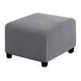 thumbnail image 1 of Kearding Funda otomana elástica para el hogar y la Oficina, funda protectora para reposapiés de poliéster estirable para dormitorio, Decoración del hogar gris claro, 1 of 6