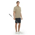 thumbnail image 4 of DTWOOO Men’s Waffle Jacquard Polo Shirts Short Sleeve Casual Solid Stylish Dry Fit Performance Golf Polo Shirts for Men, 4 of 8