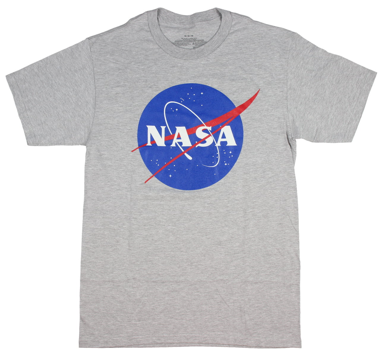 NASA - NASA Shirt Men's Front Graphic Logo Space Tee (Grey, Medium ...