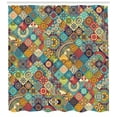 thumbnail image 3 of Ambesonne Bohemian Shower Curtain, Checkered Folk, 69"Wx75"L, Multicolor, 3 of 3