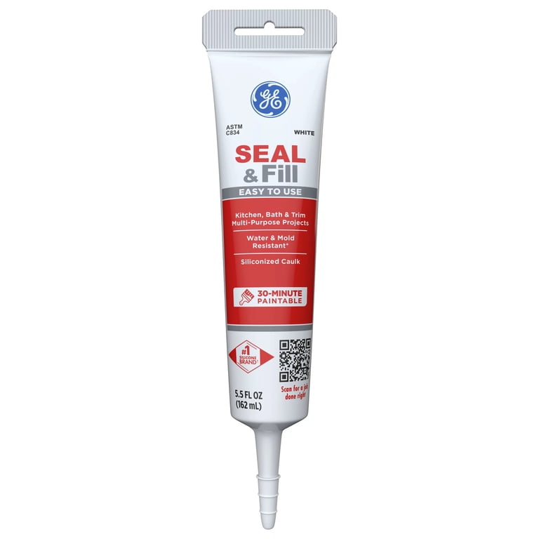 GE Seal & Fill Multi-Purpose Kitchen & Bath Caulk, White photo 3