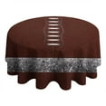 thumbnail image 4 of Brown Silver Football Pattern Round Tablecloth 60"x60",Wrinkle Wipeable Table Cloth for Kitchen Dining Room Picnic Patio Party, 4 of 6