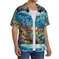 thumbnail image 4 of KLL Sea World Print Men's Shirt Short Sleeve Button Down Summer Cuba Beach Shirts- 4X-Large, 4 of 7