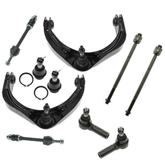 TRQ Control Arm Ball Joint Tie Rod Sway Bar Link Set 10pc for 06-08 Ram 1500 4WD PSA59184