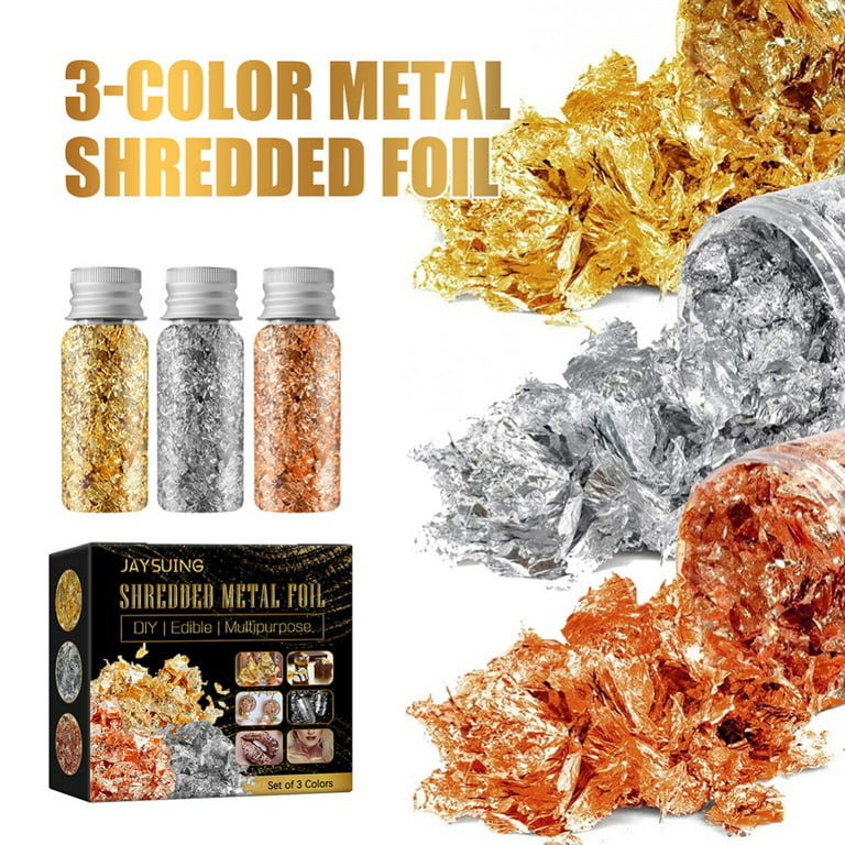 Gold Foil Flakes For Resin3 Bottles Metallic Foil Flakes 15g,gold Flakes  For Crafts,flakes For Nail Art, Painting,slime And Resin Jewelry  Making,(gold