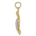 thumbnail image 2 of Diamond2Deal 14K Yellow Gold Swimming Sea Turtle Pendant for Women (L- 0.95 in, W- 0.5 in), 2 of 4