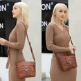 thumbnail image 6 of Small PU Leather Crossbody Bags for Women Handbag Female Casual Shoulder Handbag-Brown, 6 of 6