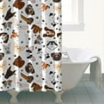 thumbnail image 4 of Dachshund Dog Boston Terrier Dog Shower Curtain 72"x84" ,Bathroom Decorative Shower Curtains Set with 12 Hooks,Modern Waterproof Washable Shower Curtain, 4 of 6