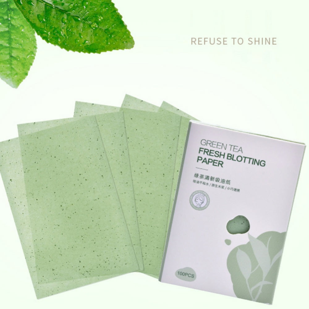 200 Counts Natural Green Tea Oil Control Film, Oil Absorbing Sheets for