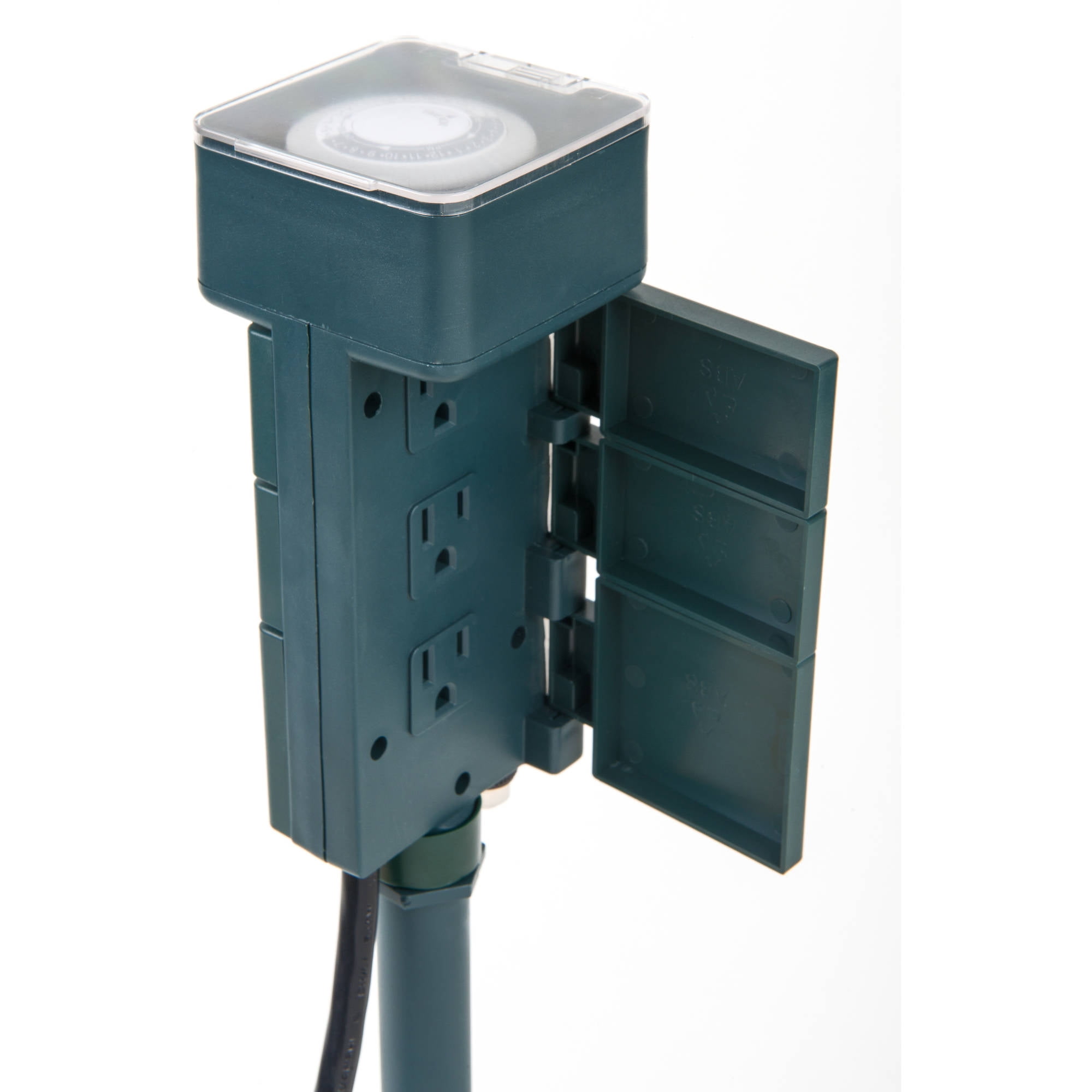 Workchoice Outdoor Analog Stake Timer with 6 Outlets (24 On/Off Cycles Count)