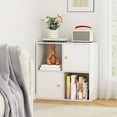 thumbnail image 4 of Costway 4-Cube Bookcase with Dual Anti-Tipping Kits & 2 Cabinets Storage Organizer White, 4 of 10